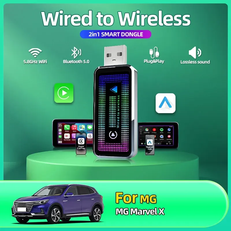 2025 NEW 2-in-1 Wireless CarPlay Android Auto Wireless Adapter Smart Mini Box Plug And Play WiFi Fast Connect For MG Marvel X
2025 NEW 2-in-1 Wireless CarPlay Android Auto Wireless Adapter Smart Mini Box Plug And Play WiFi Fast Connect For MG Marvel X
