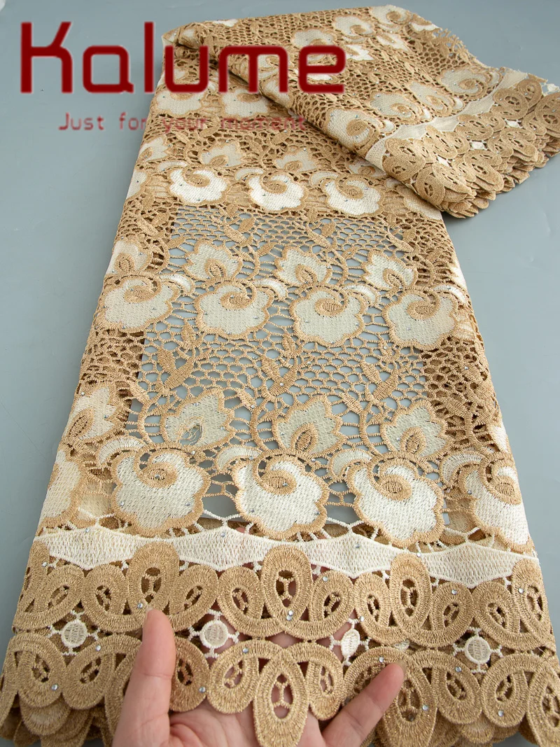 Kalume Nigerian Guipure Cord Lace Fabric 2026 High Quality 5Y African Mesh Milk Silk Lace Fabric For Women For Wedding Dress
Kalume Nigerian Guipure Cord Lace Fabric 2026 High Quality 5Y African Mesh Milk Silk Lace Fabric For Women For Wedding Dress