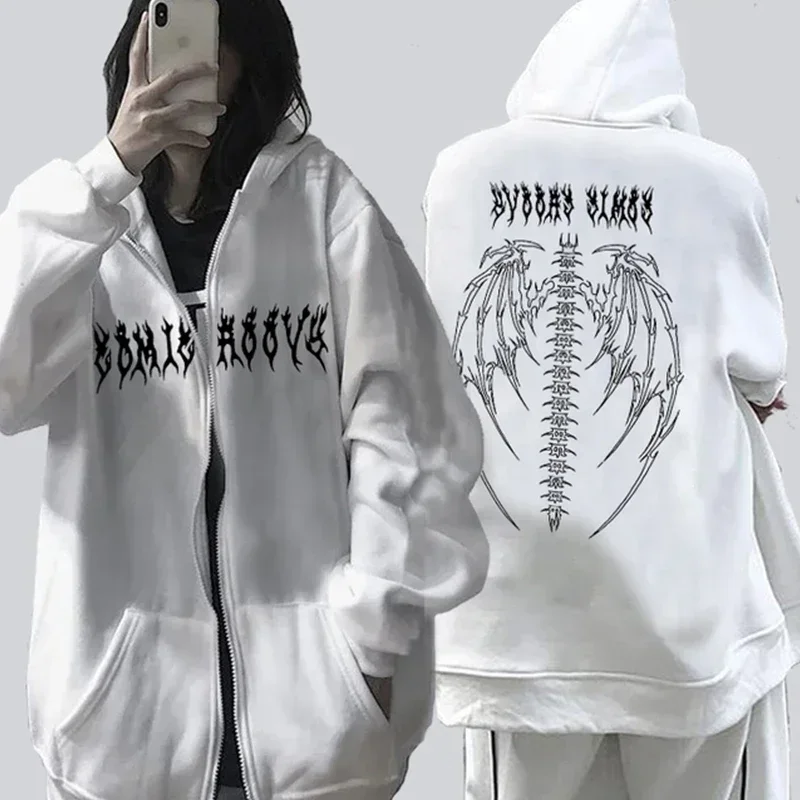 Womens Hooded Sweatshirt Fashion Casual Printing Zipper Coats Harajuku Tops Streetwear Sport Jogging Loose Jackets Sweatshirts
Womens Hooded Sweatshirt Fashion Casual Printing Zipper Coats Harajuku Tops Streetwear Sport Jogging Loose Jackets Sweatshirts