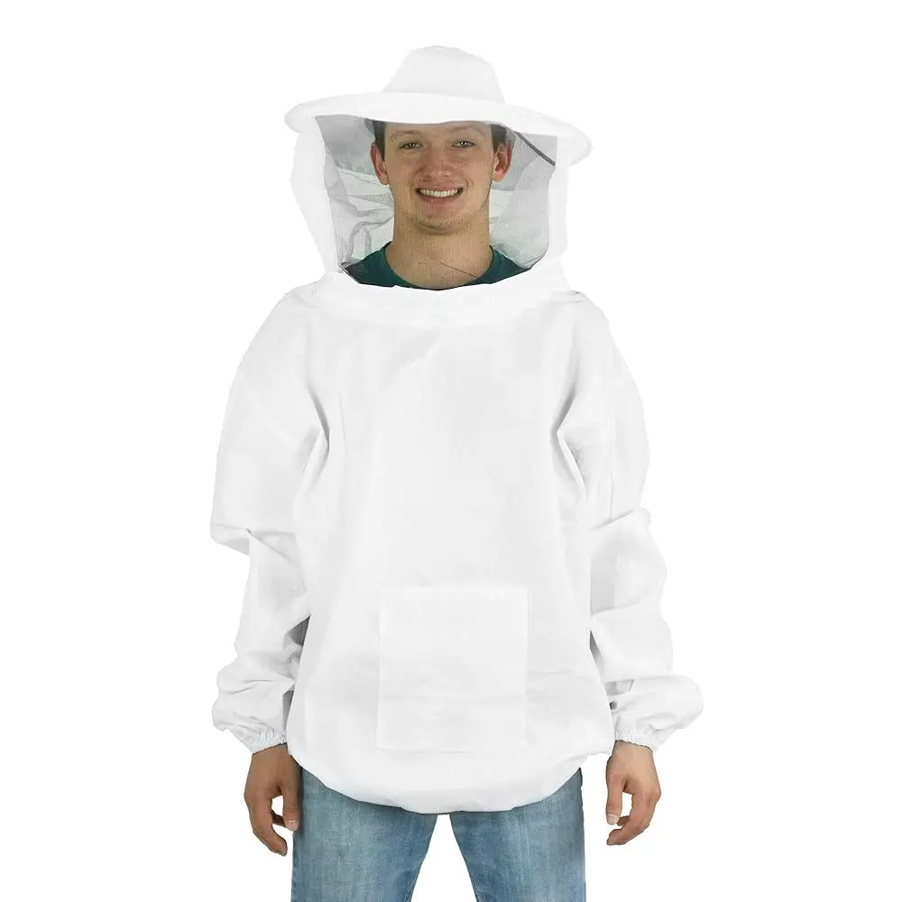 VIVO Professional White Extra Large Beekeeping Suit, Jacket, Pull Over, Smock with Veil BEE-V105XL
VIVO Professional White Extra Large Beekeeping Suit, Jacket, Pull Over, Smock with Veil BEE-V105XL