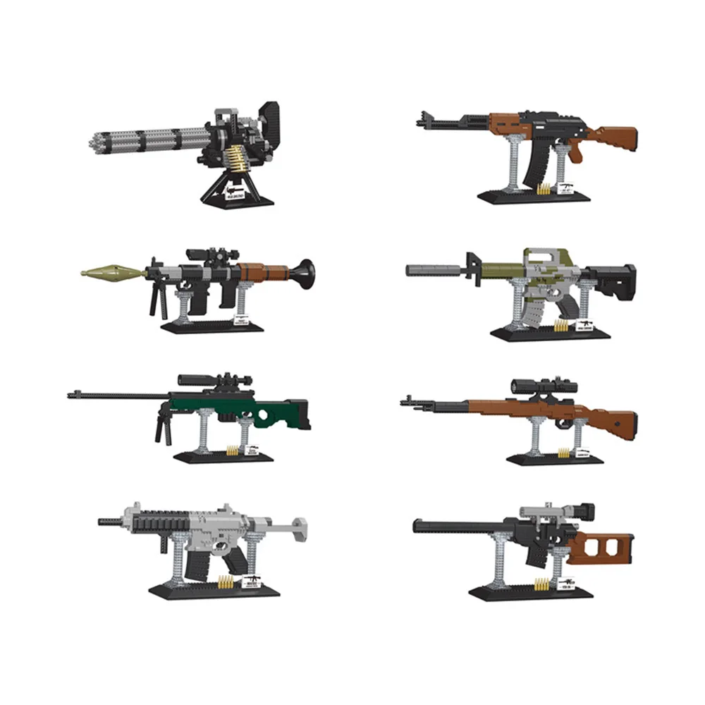 Игрушечный пистолет 98K M4 AK47 серии микро строительные блоки DIY игрушечные кирпичи с алмазными частицами детские развивающие игрушки подарки на день рождения для мальчиков
Игрушечный пистолет 98K M4 AK47 серии микро строительные блоки DIY игрушечные кирпичи с алмазными частицами детские развивающие игрушки подарки на день рождения для мальчиков