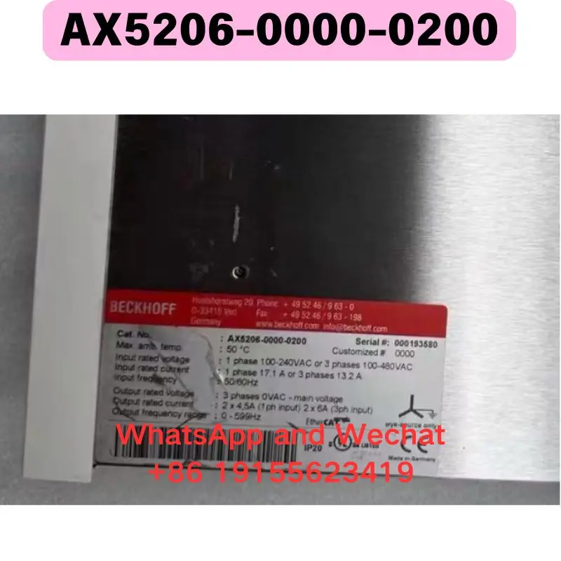 Used AX5206-0000-0200 Driver Functional test OK
Used AX5206-0000-0200 Driver Functional test OK