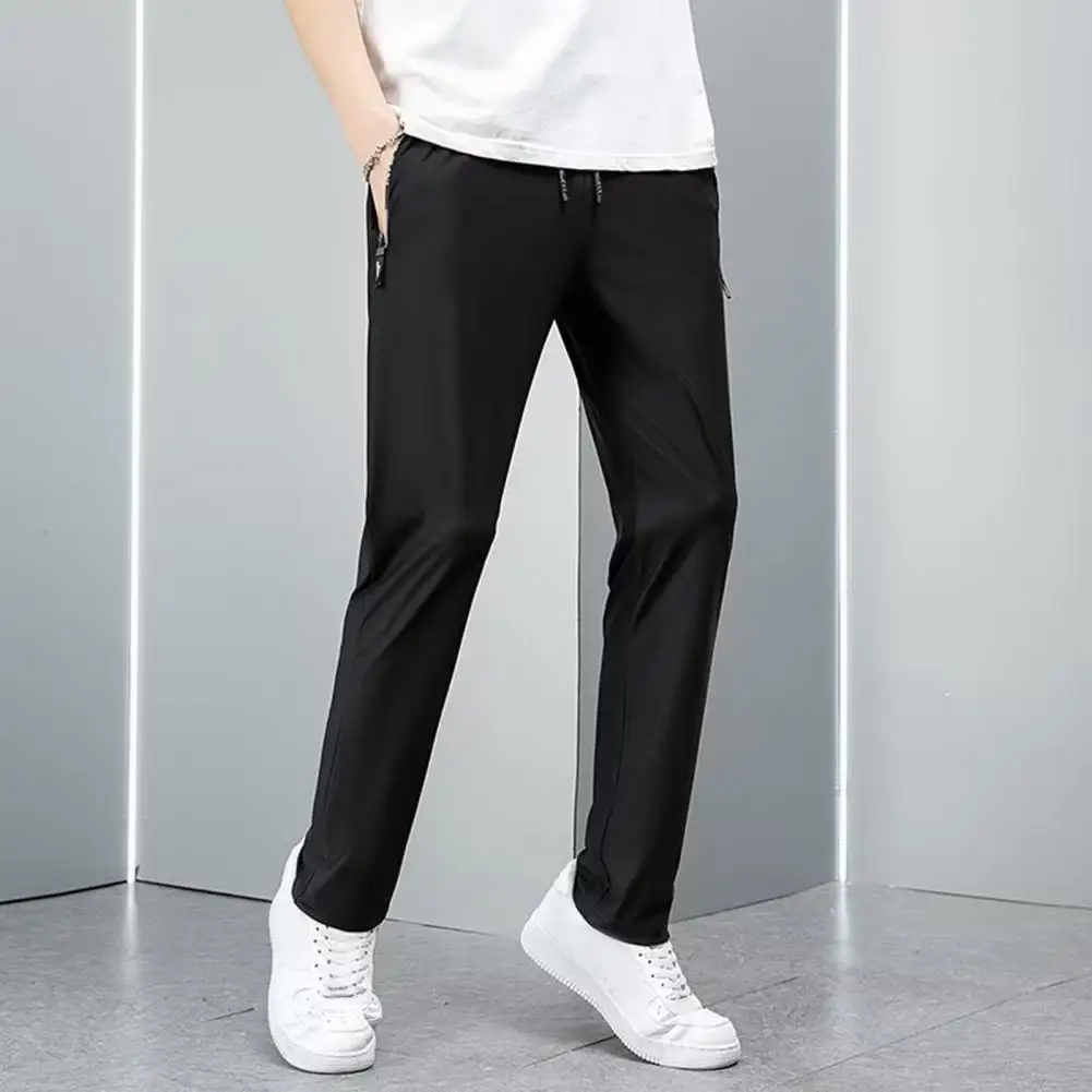 Pocket Pants Men's Loose Straight Drawstring Pants with Elastic Waist Pockets Breathable Ankle Length Sweatpants for Daily Wear
Pocket Pants Men's Loose Straight Drawstring Pants with Elastic Waist Pockets Breathable Ankle Length Sweatpants for Daily Wear