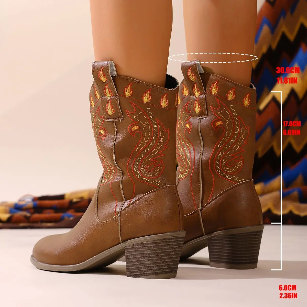 Women's High Heel Ankle Boots Plus Size 43 Western Knight Boots Autumn and Winter Retro Embroidery Female Footwear
Women's High Heel Ankle Boots Plus Size 43 Western Knight Boots Autumn and Winter Retro Embroidery Female Footwear