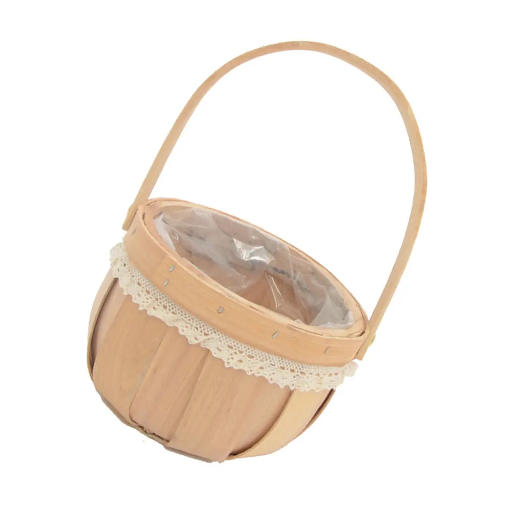 Small Round Wood Flower Basket Lace Embellishment Natural Artificial Flowers Wedding Prom Party Decorative Woven Flower
Small Round Wood Flower Basket Lace Embellishment Natural Artificial Flowers Wedding Prom Party Decorative Woven Flower
