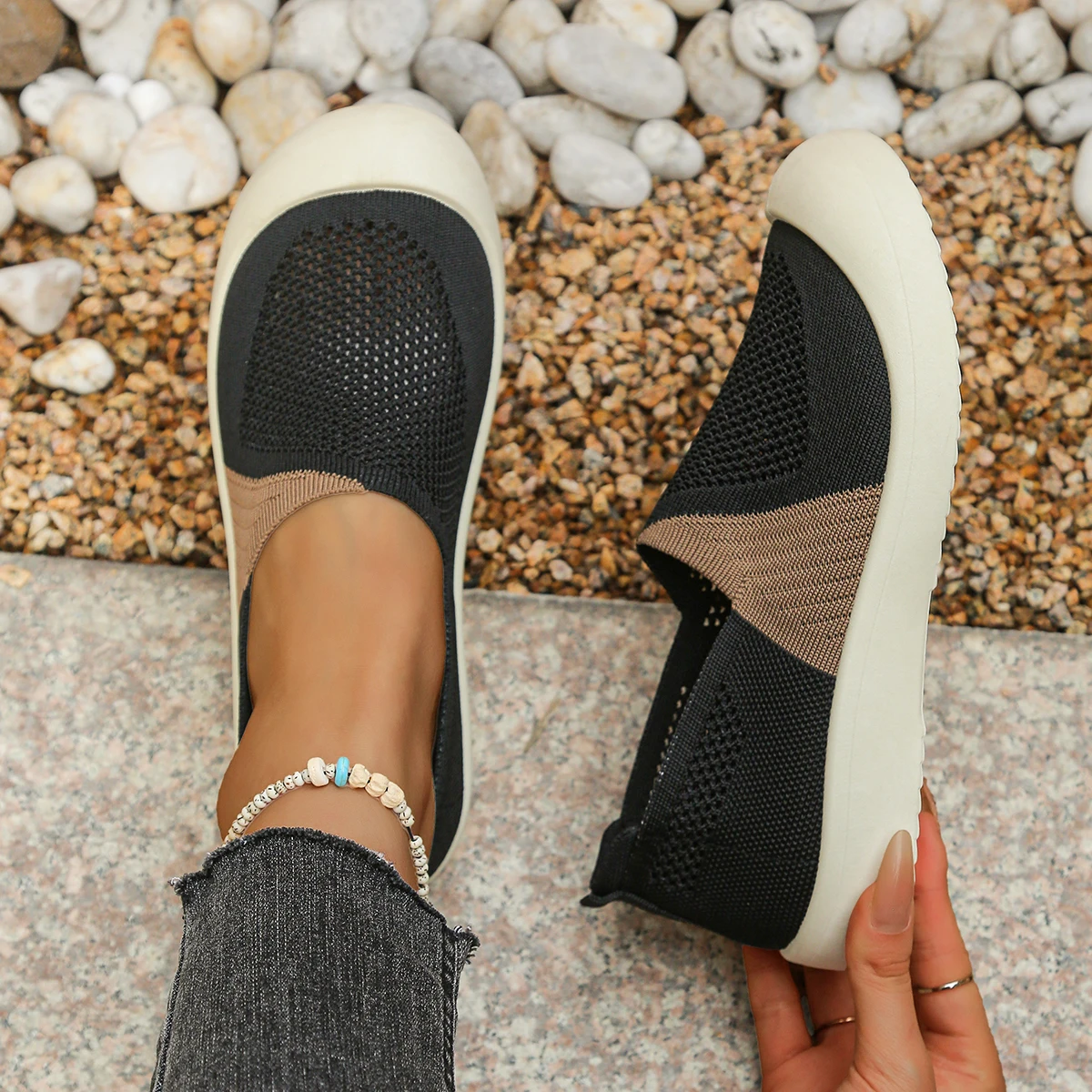 Women's Breathable Knit Slip-On Loafers Comfortable Non-slip Thick Sole Casual Flats, Lightweight Walking Shoes Drop Shipping
Women's Breathable Knit Slip-On Loafers Comfortable Non-slip Thick Sole Casual Flats, Lightweight Walking Shoes Drop Shipping