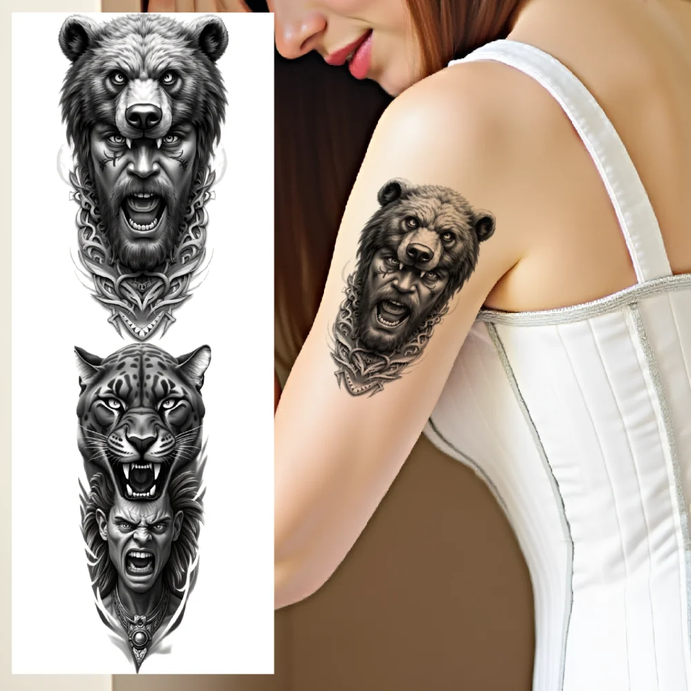 12pcs Temporary Tattoo Realistic Temporary Tattoos Native American Headress Bearded Man Pharaoh For Thighs Men Women
12pcs Temporary Tattoo Realistic Temporary Tattoos Native American Headress Bearded Man Pharaoh For Thighs Men Women