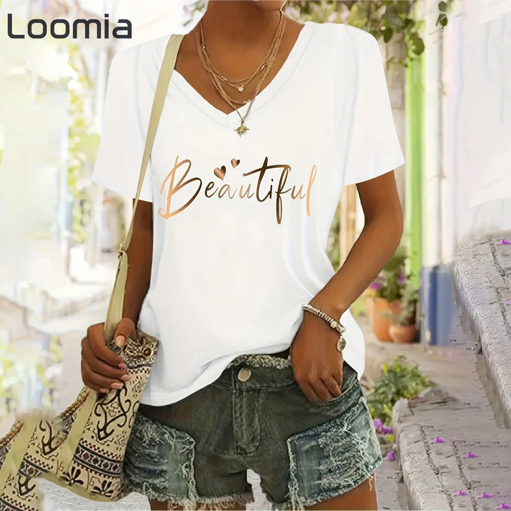 Minimalist Printed T-Shirt Summer New Woman Clothing Korean Popular Clothes Casual Loose-Fitting Short Sleeve Tee Lapel Tee Tops
Minimalist Printed T-Shirt Summer New Woman Clothing Korean Popular Clothes Casual Loose-Fitting Short Sleeve Tee Lapel Tee Tops