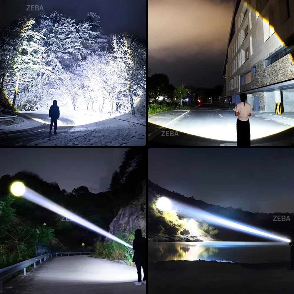 High Power Rechargeable LED Flashlight White Laser Power Bank Tactical Light Powerful Work lamp For Fishing Camping Accessories
High Power Rechargeable LED Flashlight White Laser Power Bank Tactical Light Powerful Work lamp For Fishing Camping Accessories