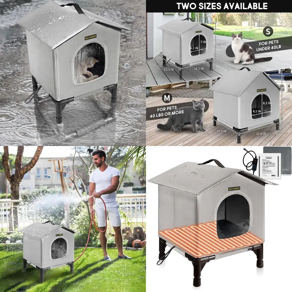 Утепленный зимний домик для кошек, водонепроницаемое укрытие для бездомных кошек, подходит для использования на улице и в помещении (черный, маленький)
Утепленный зимний домик для кошек, водонепроницаемое укрытие для бездомных кошек, подходит для использования на улице и в помещении (черный, маленький)