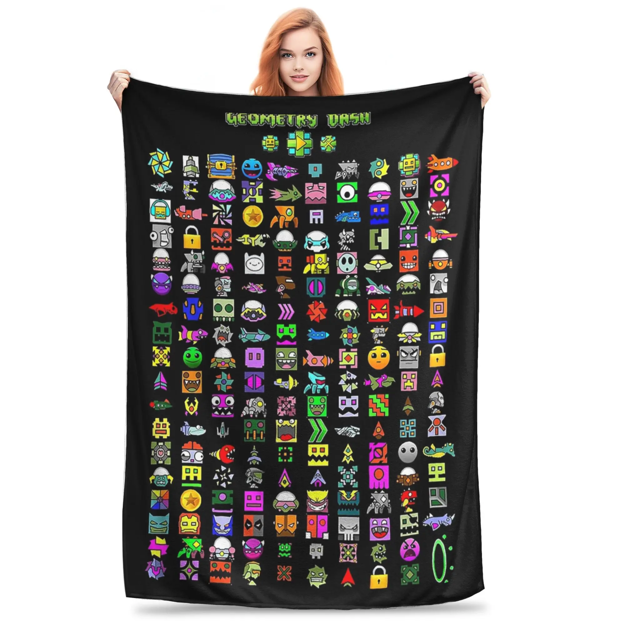 Одеяло Geometry Dash, мягкое теплое фланелевое одеяло для кровати, гостиной, пикника, путешествий, дома, дивана
Одеяло Geometry Dash, мягкое теплое фланелевое одеяло для кровати, гостиной, пикника, путешествий, дома, дивана