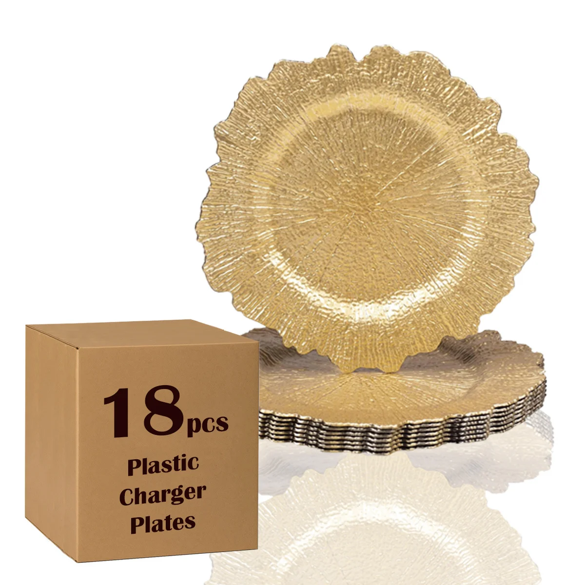 18pcs 13" Charger plate, Floral Reef Charger for dinning plates, Table setting and Wedding party table decor.
18pcs 13" Charger plate, Floral Reef Charger for dinning plates, Table setting and Wedding party table decor.
