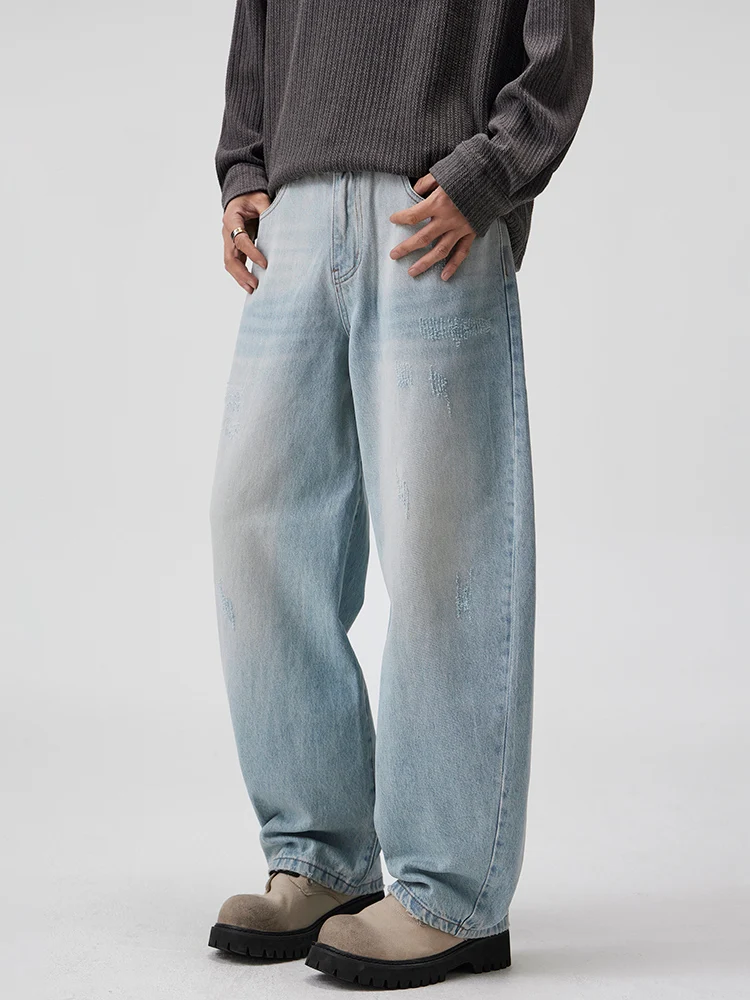 UKTK Ice Blue CleanFit Straight Leg Men's Jeans Casual Vintage Waed Denim mid Waist Zipper Closure Cotton Casual Trousers
UKTK Ice Blue CleanFit Straight Leg Men's Jeans Casual Vintage Waed Denim mid Waist Zipper Closure Cotton Casual Trousers