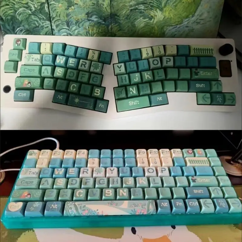 Keycaps 127PCS Green Keycaps XDA Profile Full Set Keycap DyeSubbed Thick PBT Caps for Game Mechanical Keyboards K92C
Keycaps 127PCS Green Keycaps XDA Profile Full Set Keycap DyeSubbed Thick PBT Caps for Game Mechanical Keyboards K92C
