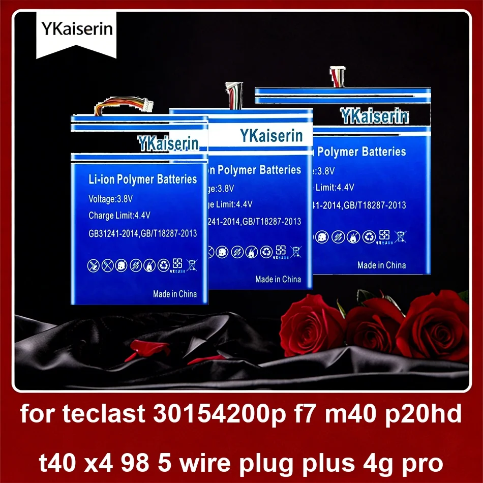 Tablet Battery Long Lasting H-28125140P 6000-9200mAh For Teclast 30154200P F7 M40 p20hd T40 X4 98 5 Wire Plug Plus 4G Pro
Tablet Battery Long Lasting H-28125140P 6000-9200mAh For Teclast 30154200P F7 M40 p20hd T40 X4 98 5 Wire Plug Plus 4G Pro