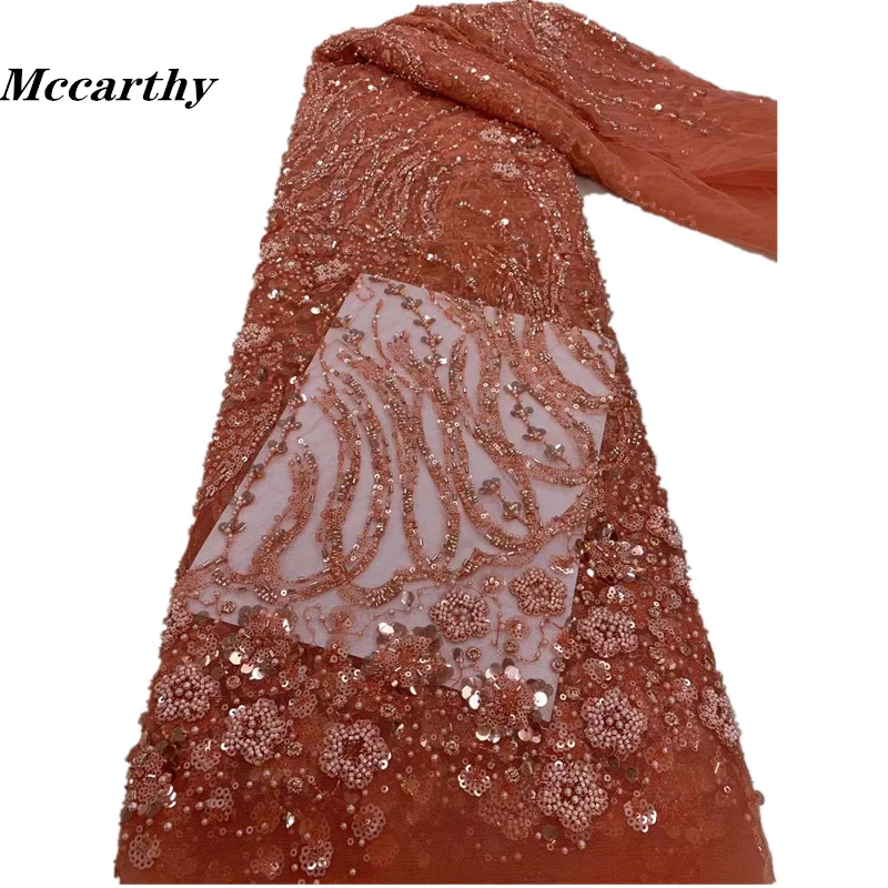Mccarthy African Sequins Lace Fabric 2023 High Quality Embroidery Beaded Nigerian French Tulle Lace Material For Wedding Dress
Mccarthy African Sequins Lace Fabric 2023 High Quality Embroidery Beaded Nigerian French Tulle Lace Material For Wedding Dress