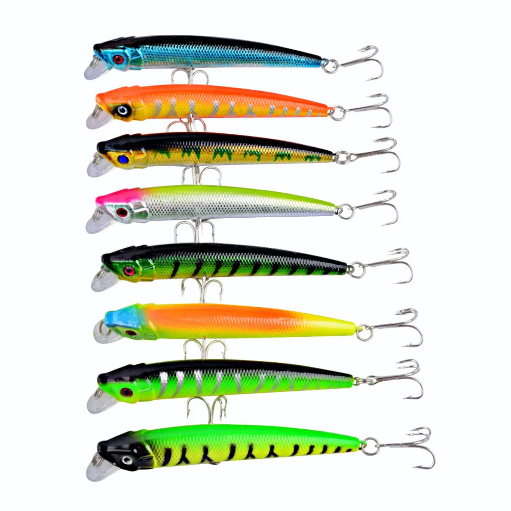 8 Colors Minnow Fishing Lure 9.5cm 7.3g Long Cast Artificial Bionic Hard Plastic Wobbler for Bass Pike Fresh Saltwater Fishing
8 Colors Minnow Fishing Lure 9.5cm 7.3g Long Cast Artificial Bionic Hard Plastic Wobbler for Bass Pike Fresh Saltwater Fishing