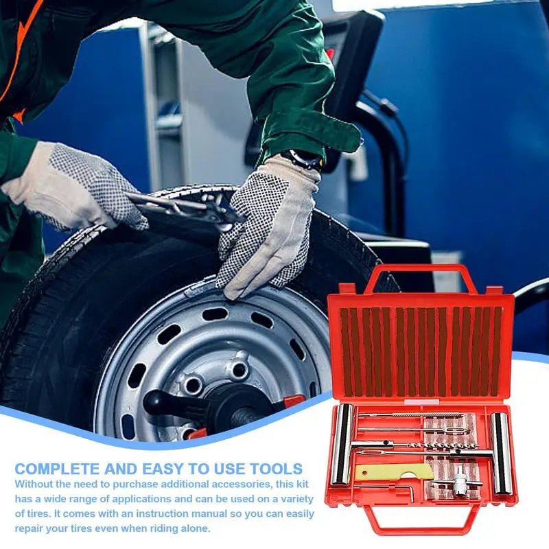 Tire Plug Kit 23Pcs Flat Tire Repair Kit Heavy Duty Tire Plug Set Universals Tire Puncture Repair Set Professional Tire Repair
Tire Plug Kit 23Pcs Flat Tire Repair Kit Heavy Duty Tire Plug Set Universals Tire Puncture Repair Set Professional Tire Repair