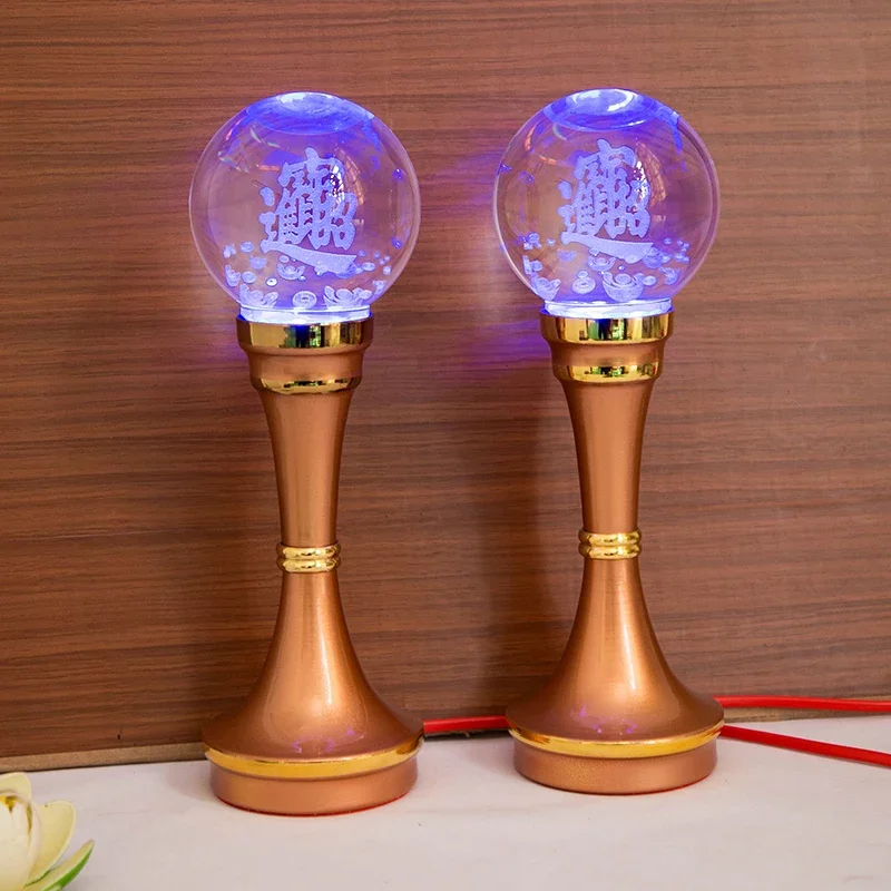 2PCS # HOME Company Temple shrine enshrine worship Money Drawing Business booming luck God of wealth crystal color lamp
2PCS # HOME Company Temple shrine enshrine worship Money Drawing Business booming luck God of wealth crystal color lamp
