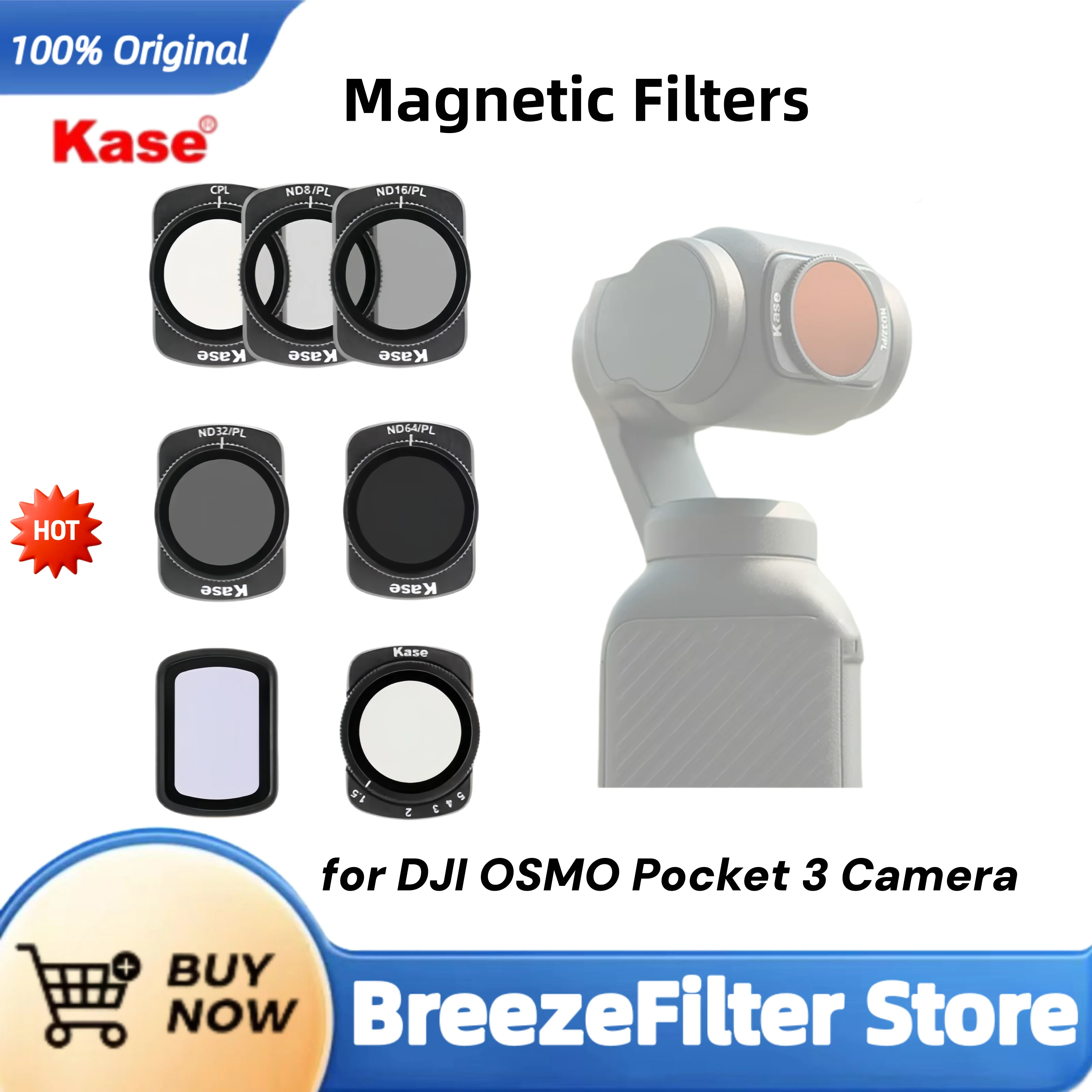 Kase Magnetic Filters CPL/ND/Variable ND/Light Pollution Filter for DJI OSMO Pocket 3 Camera
Kase Magnetic Filters CPL/ND/Variable ND/Light Pollution Filter for DJI OSMO Pocket 3 Camera