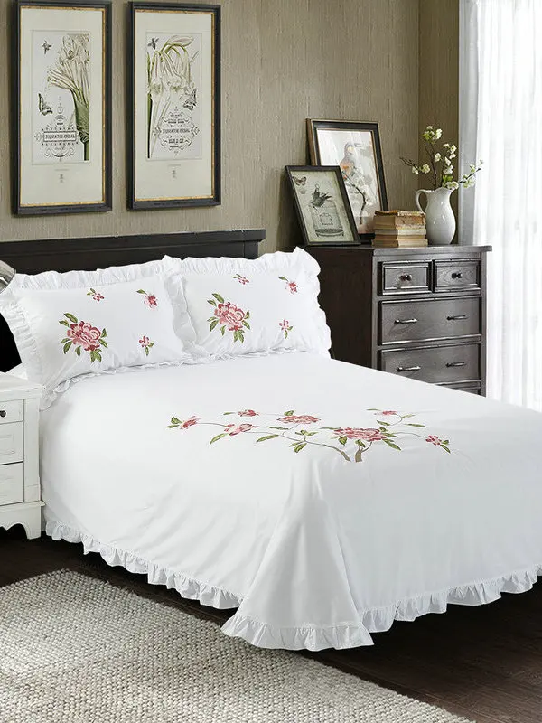 Pure Cotton Embroidered Bed eet Single Piece Old Sle Lace White Full Cotton Home Textile round Corner Duvet Cover Pillowcase
Pure Cotton Embroidered Bed eet Single Piece Old Sle Lace White Full Cotton Home Textile round Corner Duvet Cover Pillowcase