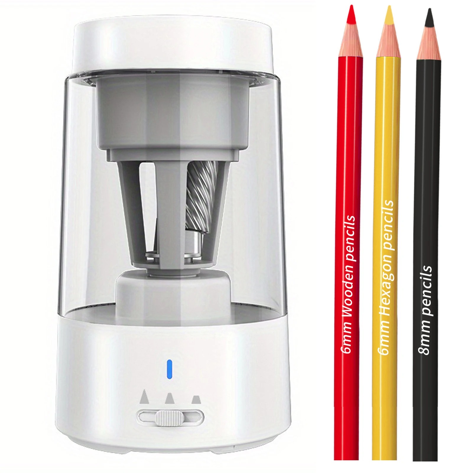Электрическая точилка для карандашей, портативная перезаряжаемая автоматическая точилка для карандашей 6-8 мм для дома, школы, класса, офиса
Электрическая точилка для карандашей, портативная перезаряжаемая автоматическая точилка для карандашей 6-8 мм для дома, школы, класса, офиса