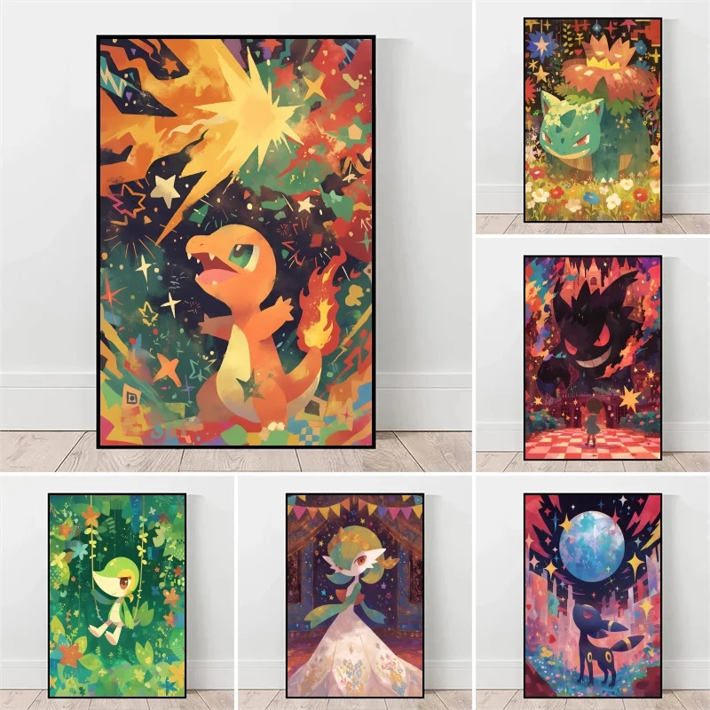 Anime Pokemon Canvas Painting Bulbasaur Charmander Squirtle Poster and Print Watercolor Wall Art Picture Home Decor Kids Gifts
Anime Pokemon Canvas Painting Bulbasaur Charmander Squirtle Poster and Print Watercolor Wall Art Picture Home Decor Kids Gifts