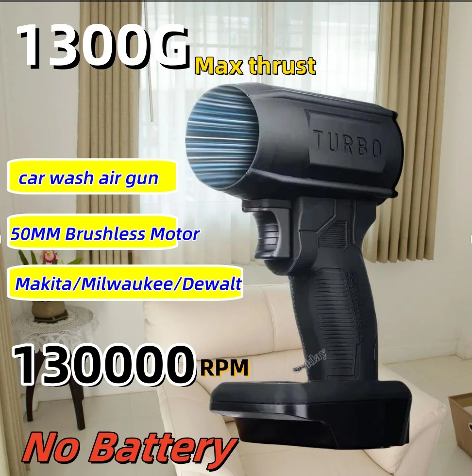 130000RPM Electric POWERFUL BLOWERS Rotary Air Gun Turbo Jet Fan Handheld Violent Fan Thrust 1.3Kg Car Wash Snow Removal Air Dry
130000RPM Electric POWERFUL BLOWERS Rotary Air Gun Turbo Jet Fan Handheld Violent Fan Thrust 1.3Kg Car Wash Snow Removal Air Dry