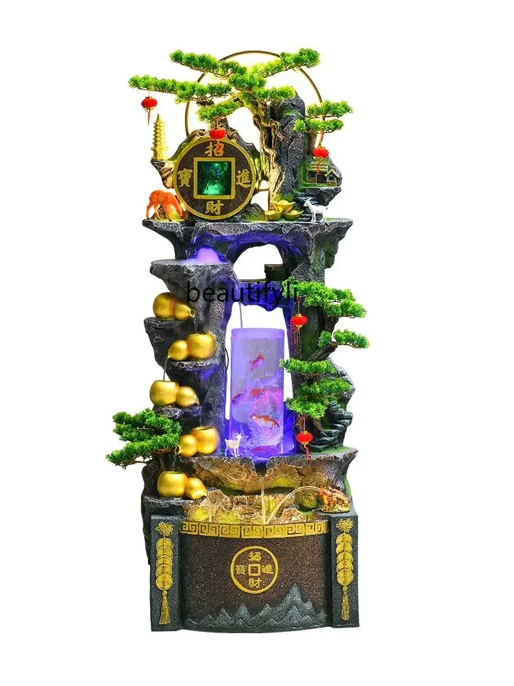 Chinese floor-to-ceiling feng shui wheel office rockery flowing water living room lucky circulation ornament office
Chinese floor-to-ceiling feng shui wheel office rockery flowing water living room lucky circulation ornament office