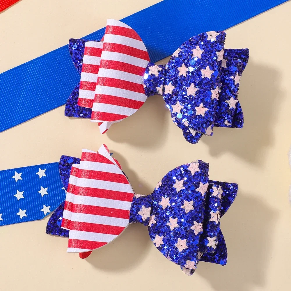 2pcs Independence Day Star Hair Bows Clips for Kid Girls Glitter Barrettes Hairpin Party Headwear Children Hair Accessories
2pcs Independence Day Star Hair Bows Clips for Kid Girls Glitter Barrettes Hairpin Party Headwear Children Hair Accessories