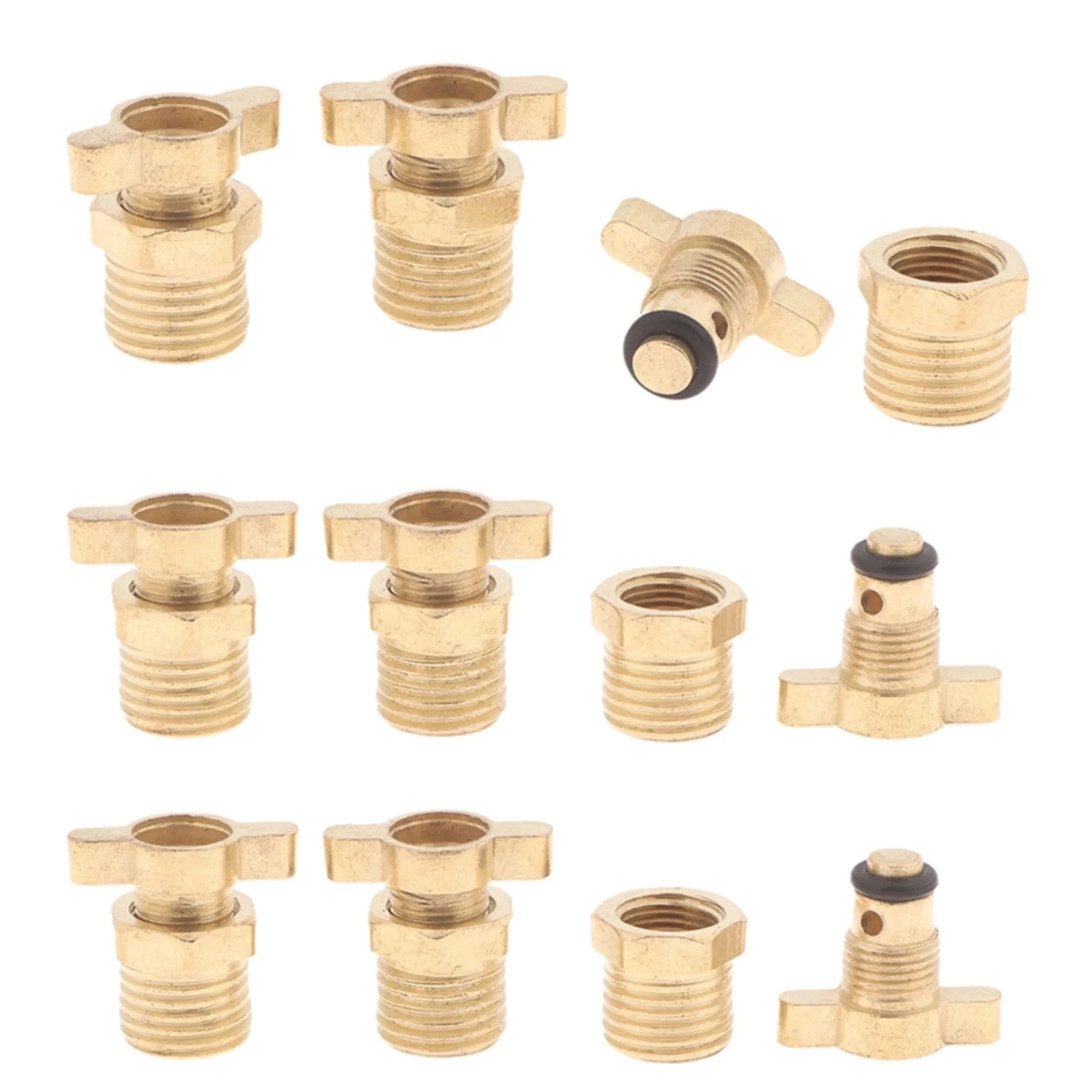 3Pcs 1/4 Brass Air Compressor Drain Screw Air Compressor Drain Valve Replacement Set For Screw Compressors Tools
3Pcs 1/4 Brass Air Compressor Drain Screw Air Compressor Drain Valve Replacement Set For Screw Compressors Tools