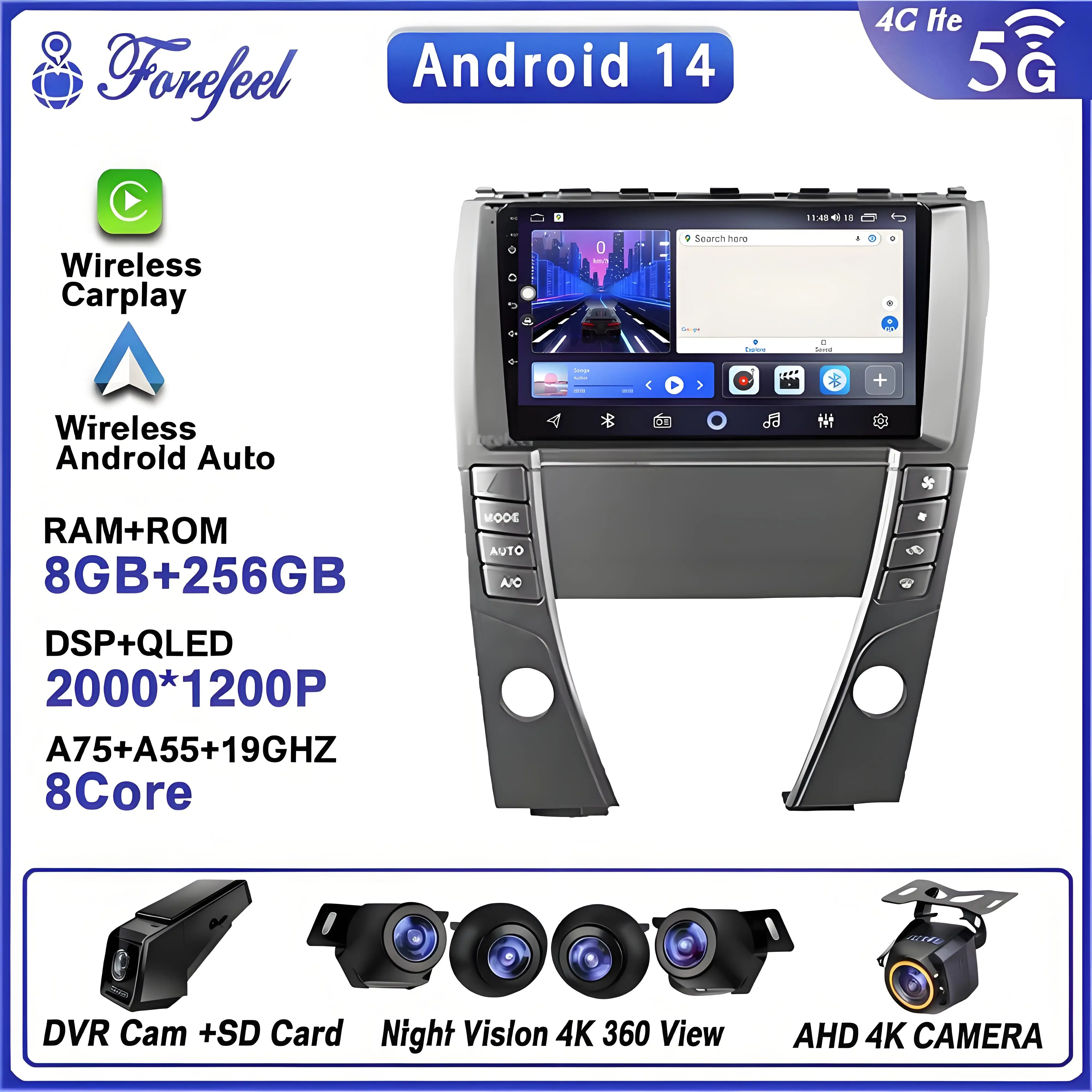 Android 14 Multimedia NO 2DIN DVD Head Unit Radio For Lexus ES350 5 V XV40 2006-2012 Stereo Car GPS Player Navigation Dash Cam
Android 14 Multimedia NO 2DIN DVD Head Unit Radio For Lexus ES350 5 V XV40 2006-2012 Stereo Car GPS Player Navigation Dash Cam