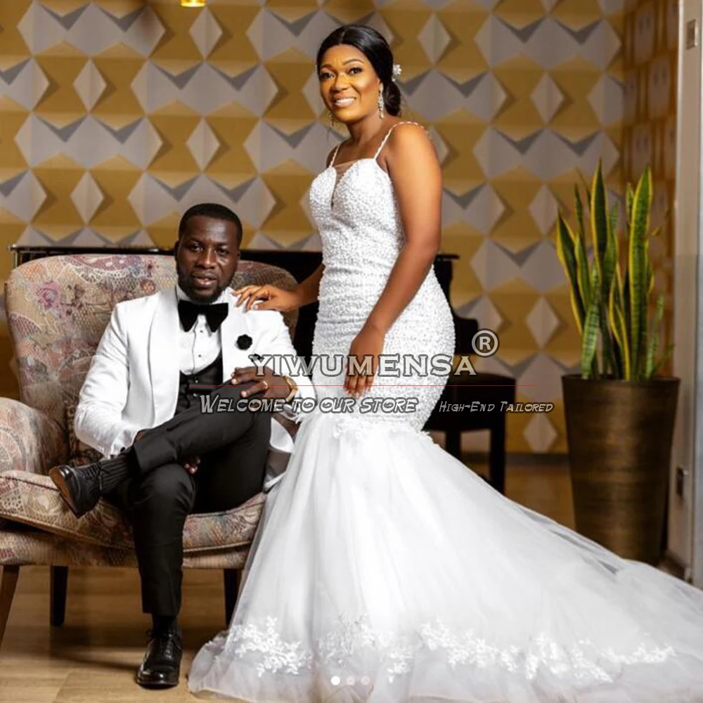 Luxury Full Beaded Crystals Mermaid Wedding Dress For Africa Black Girls Formal Party Spaghetti Straps Bridal Gowns Plus Size
Luxury Full Beaded Crystals Mermaid Wedding Dress For Africa Black Girls Formal Party Spaghetti Straps Bridal Gowns Plus Size