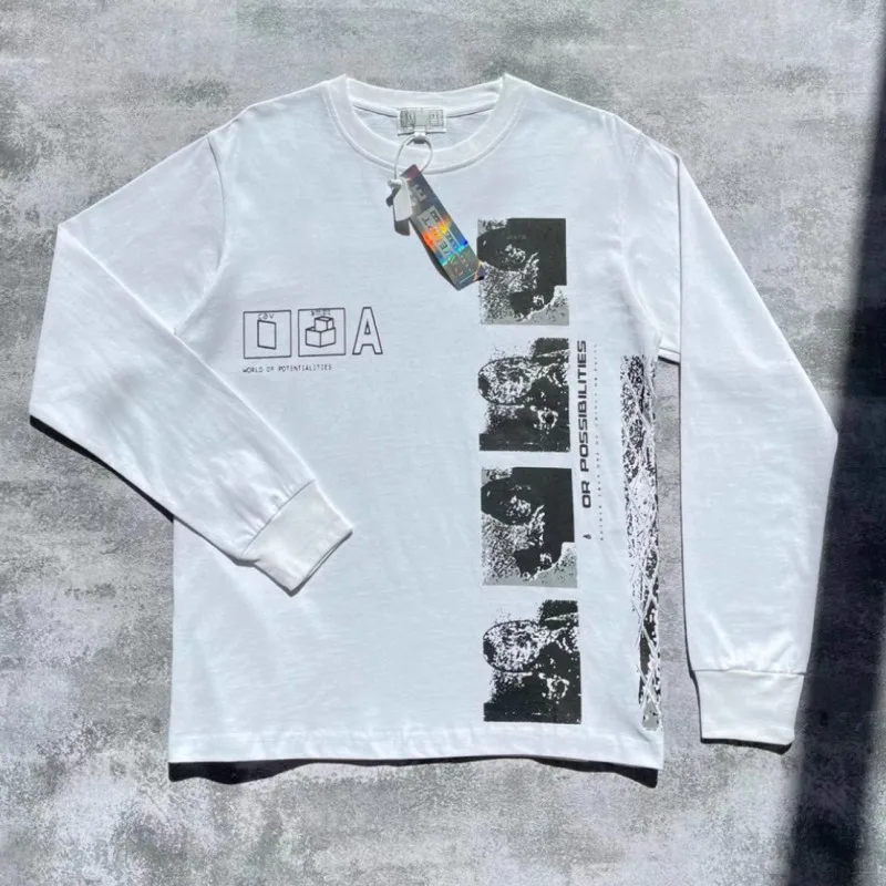 Футболки CAVEMPT из хлопка с принтом в стиле граффити, клетчатым и абстрактным узором, круглым вырезом, длинными рукавами, свободные свитшоты CE для мужчин и женщин
Футболки CAVEMPT из хлопка с принтом в стиле граффити, клетчатым и абстрактным узором, круглым вырезом, длинными рукавами, свободные свитшоты CE для мужчин и женщин