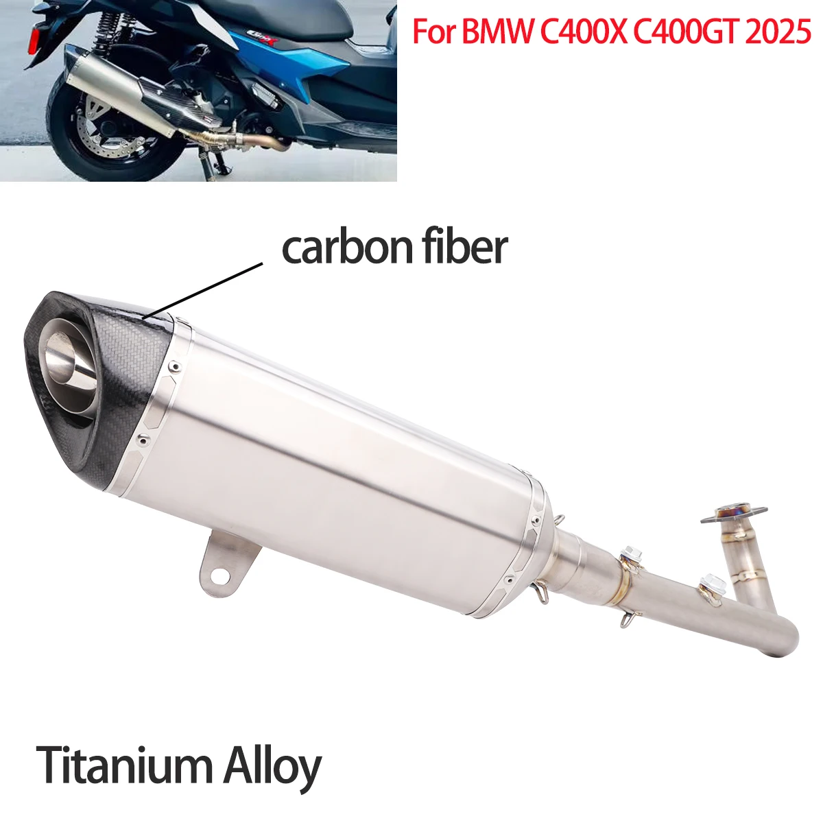 Escape Exhaust Systems Front Link Pipe Slip For BMW C400X C400GT 2025 2026 Moto Muffler Header Pipe System Modify Titanium Alloy
Escape Exhaust Systems Front Link Pipe Slip For BMW C400X C400GT 2025 2026 Moto Muffler Header Pipe System Modify Titanium Alloy