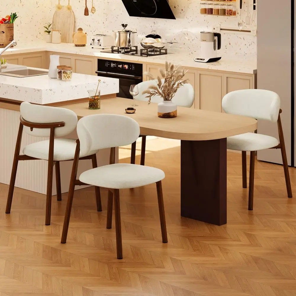 Dining Chairs Set of 4 Modern Soft Linen Farmhouse Dining Room Chair with Metal Legs, Beige Walnut
Dining Chairs Set of 4 Modern Soft Linen Farmhouse Dining Room Chair with Metal Legs, Beige Walnut