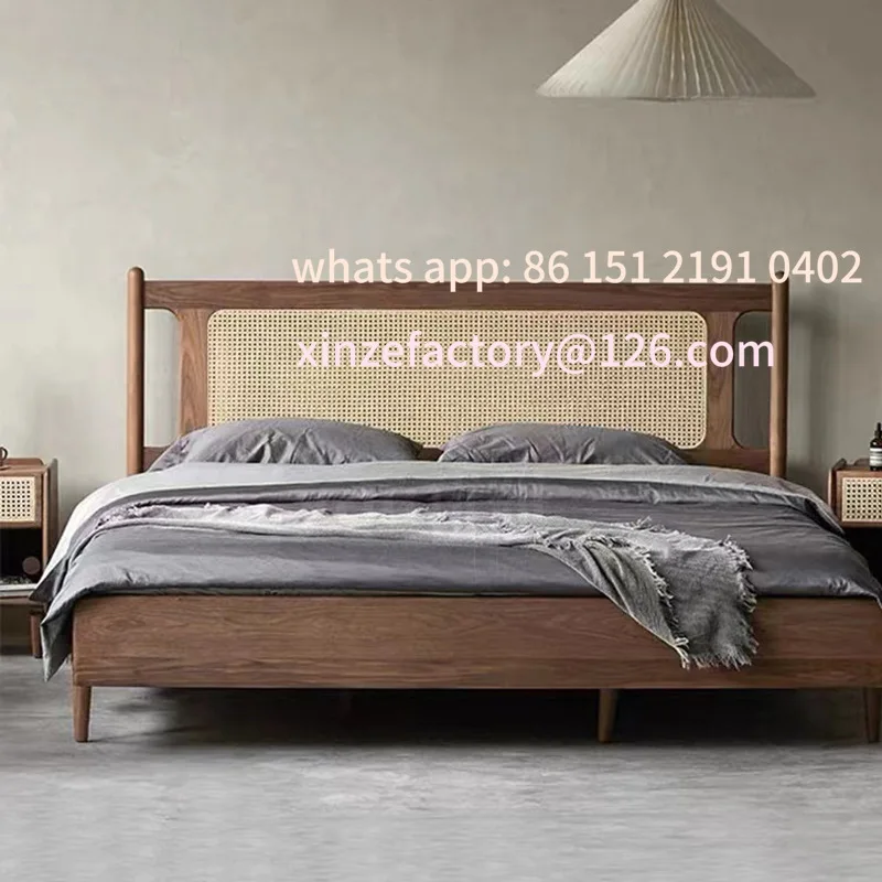 Customizable Four Seasons Rattan Bed Vintage Walnut Color Small Apartment Bed New Chinese Solid Wood Bed
Customizable Four Seasons Rattan Bed Vintage Walnut Color Small Apartment Bed New Chinese Solid Wood Bed
