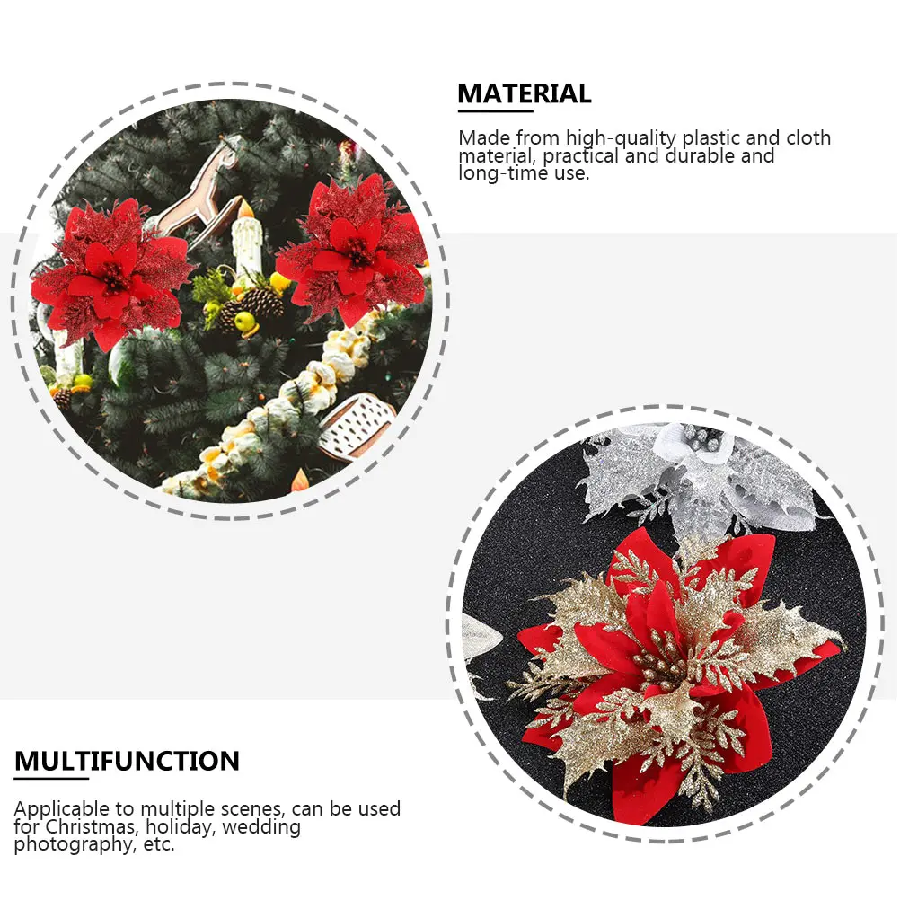 12pcs Christmas Flower Decoration Artificial Plastic Home Trees Exquisite Imitation Xmas Simulation Practical
12pcs Christmas Flower Decoration Artificial Plastic Home Trees Exquisite Imitation Xmas Simulation Practical