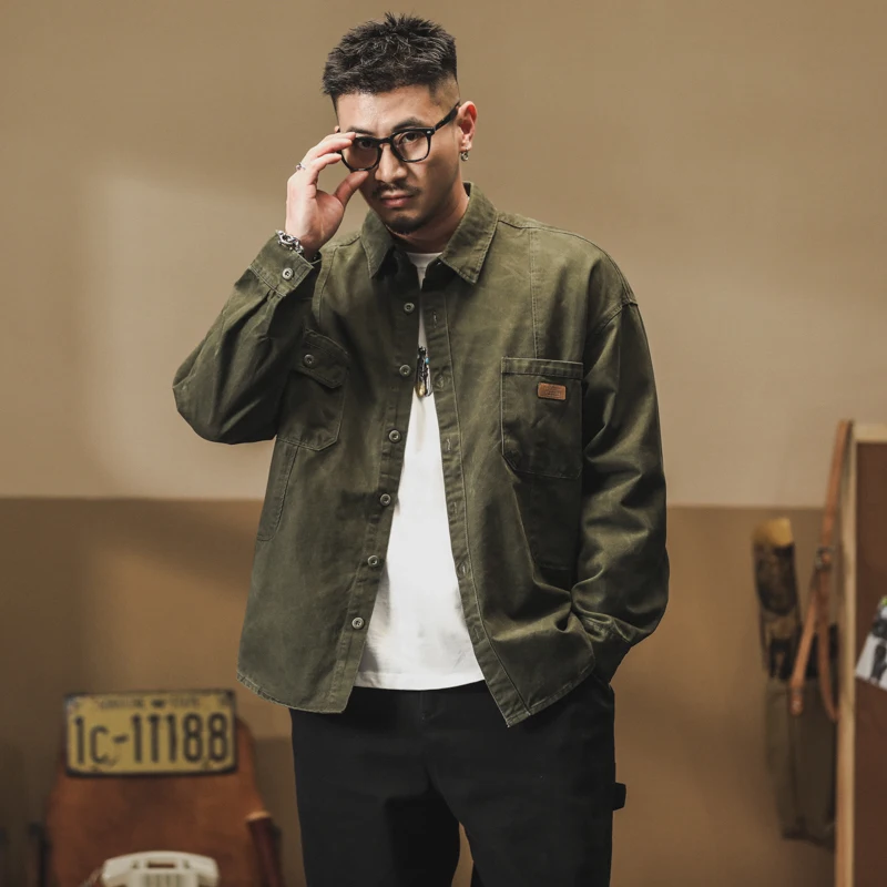 American Style Retro Workwear Shirt Jacket Men's Long Sleeve Loose Fit Spring 2024 Trendy Denim Cotton Youth Popular
American Style Retro Workwear Shirt Jacket Men's Long Sleeve Loose Fit Spring 2024 Trendy Denim Cotton Youth Popular