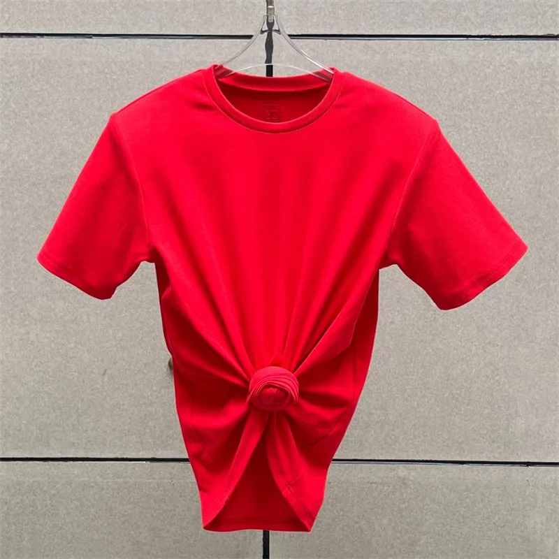 Women's t-shirt New elastic knitted round neck pullover for summer 2025 pure cotton short sleeved top Shoulder pad slim crop top
Women's t-shirt New elastic knitted round neck pullover for summer 2025 pure cotton short sleeved top Shoulder pad slim crop top