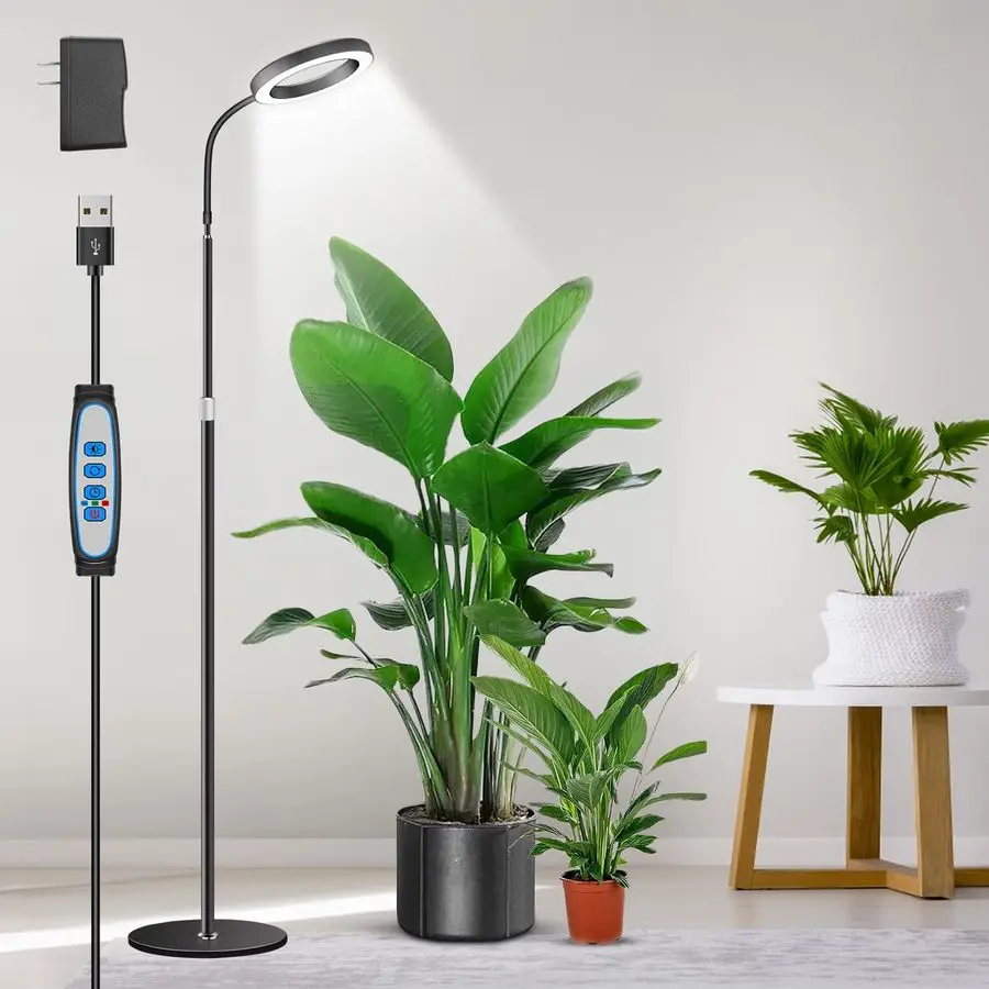 Lights for Indoor Plants, Full Spectrum Floor Standing Plant Lights with 68 Stand for Growing Large Tall Plants, Black Halo LED
Lights for Indoor Plants, Full Spectrum Floor Standing Plant Lights with 68 Stand for Growing Large Tall Plants, Black Halo LED