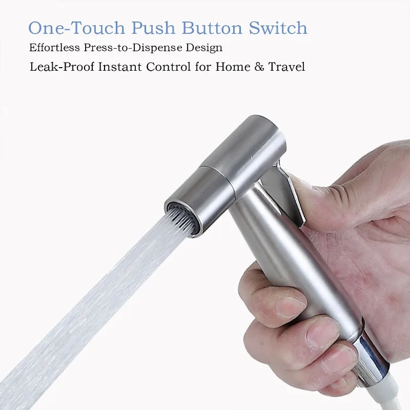 Stainless steel toilet spray gun - water-saving, bathroom cleaning - suitable for shower and bathtub hygiene spray gun
Stainless steel toilet spray gun - water-saving, bathroom cleaning - suitable for shower and bathtub hygiene spray gun