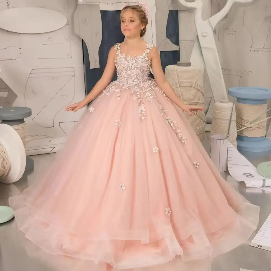 Customized Peach Flower Girl Dress Tulle Flowers Appliques Sleeveless For Wedding Birthday Party Prom Banquet Princess Gown
Customized Peach Flower Girl Dress Tulle Flowers Appliques Sleeveless For Wedding Birthday Party Prom Banquet Princess Gown