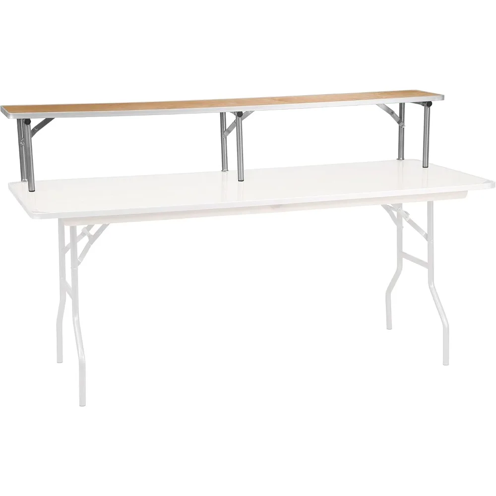 Amara 72" x 12" x 12" Birchwood Bar Top Riser with Folding Silver Legs, Wooden Foldable and Portable Riser for Event and Bar Ta
Amara 72" x 12" x 12" Birchwood Bar Top Riser with Folding Silver Legs, Wooden Foldable and Portable Riser for Event and Bar Ta