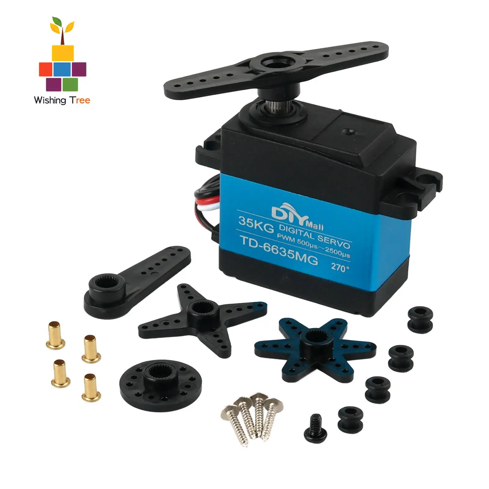 TD-6635MG 35KG Metal Digital Servo Waterproof Motor 180/270/360° Steering Gear 4.8-8.4V for RC Toy Car
TD-6635MG 35KG Metal Digital Servo Waterproof Motor 180/270/360° Steering Gear 4.8-8.4V for RC Toy Car