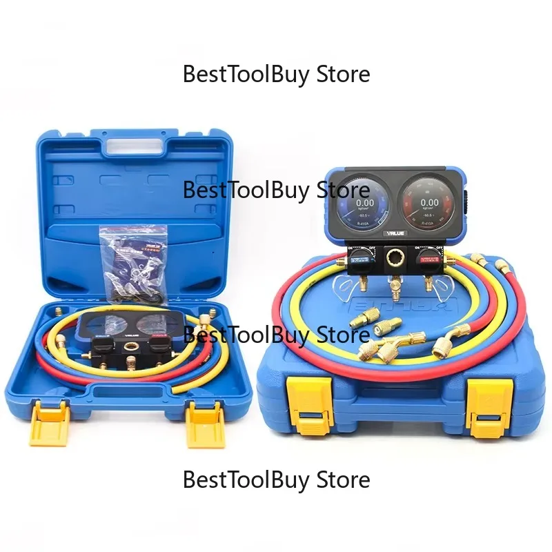 Professional Refrigerant Gauge Rotary Control System Wireless Operation HVAC Technician Tool