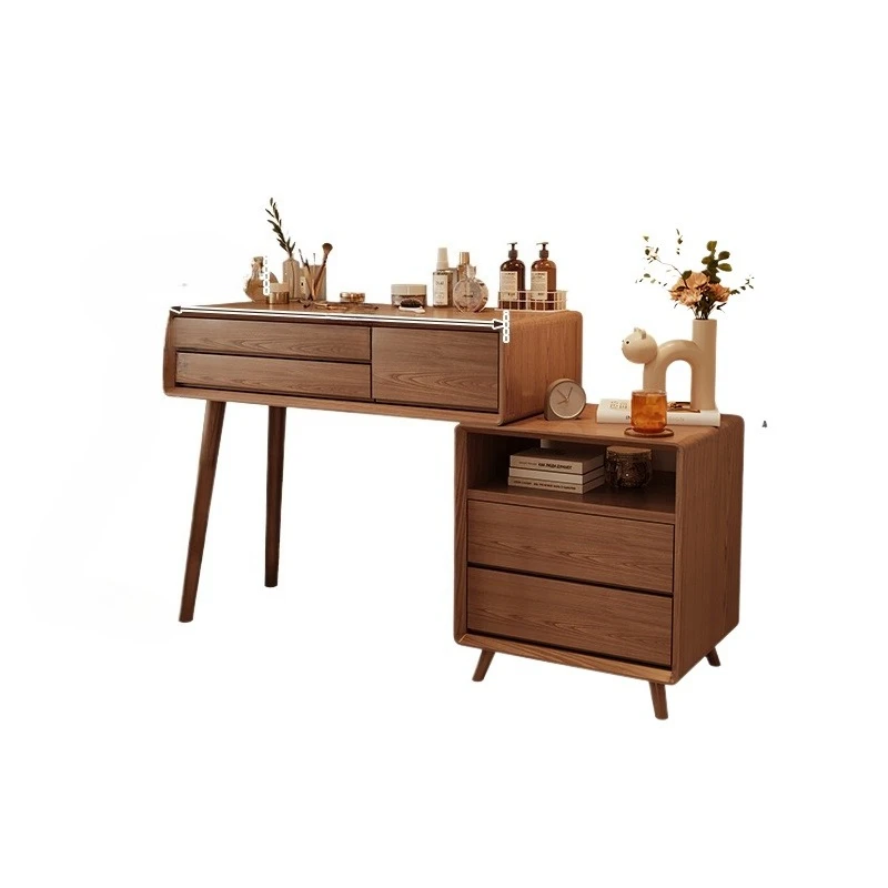 Solid wood bedside dresser integrated makeup table, bedroom simple bucket makeup table, new Chinese bedside table integrated
Solid wood bedside dresser integrated makeup table, bedroom simple bucket makeup table, new Chinese bedside table integrated