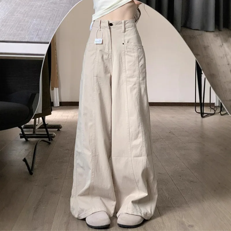 Женские джинсы с высокой талией, винтажные, прямые, облегающие, с изогнутыми широкими штанинами
Женские джинсы с высокой талией, винтажные, прямые, облегающие, с изогнутыми широкими штанинами