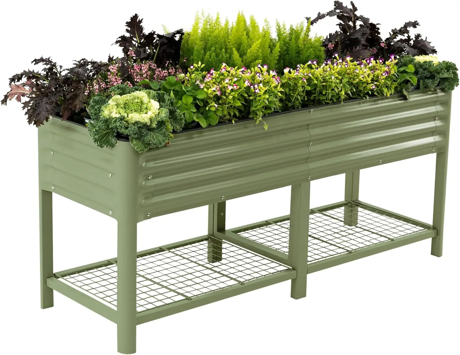 Elevated Garden Bed-V Series, 2' x 6' Raised Garden Beds with Legs & Storage Rack for Lawn & Patio, Outdoor Planter Box for Gard
Elevated Garden Bed-V Series, 2' x 6' Raised Garden Beds with Legs & Storage Rack for Lawn & Patio, Outdoor Planter Box for Gard