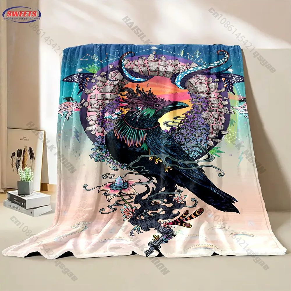 Mystical Raven Art Blanket Decoration kid's and adults' living room bedroom sofa decor, Exquisite gift
Mystical Raven Art Blanket Decoration kid's and adults' living room bedroom sofa decor, Exquisite gift